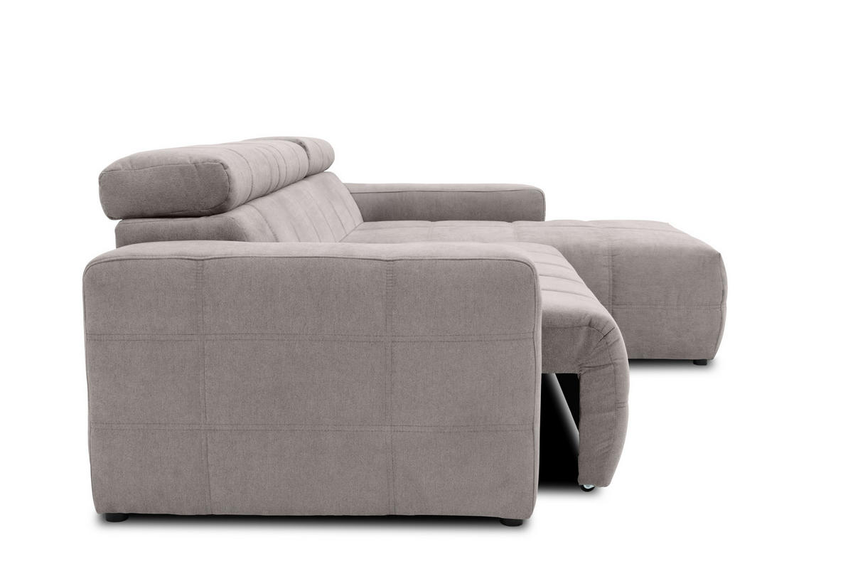 ECKSOFA Orange Mikrofaser  - Schwarz/Orange, Design, Kunststoff/Textil (285/175cm) - MID.YOU