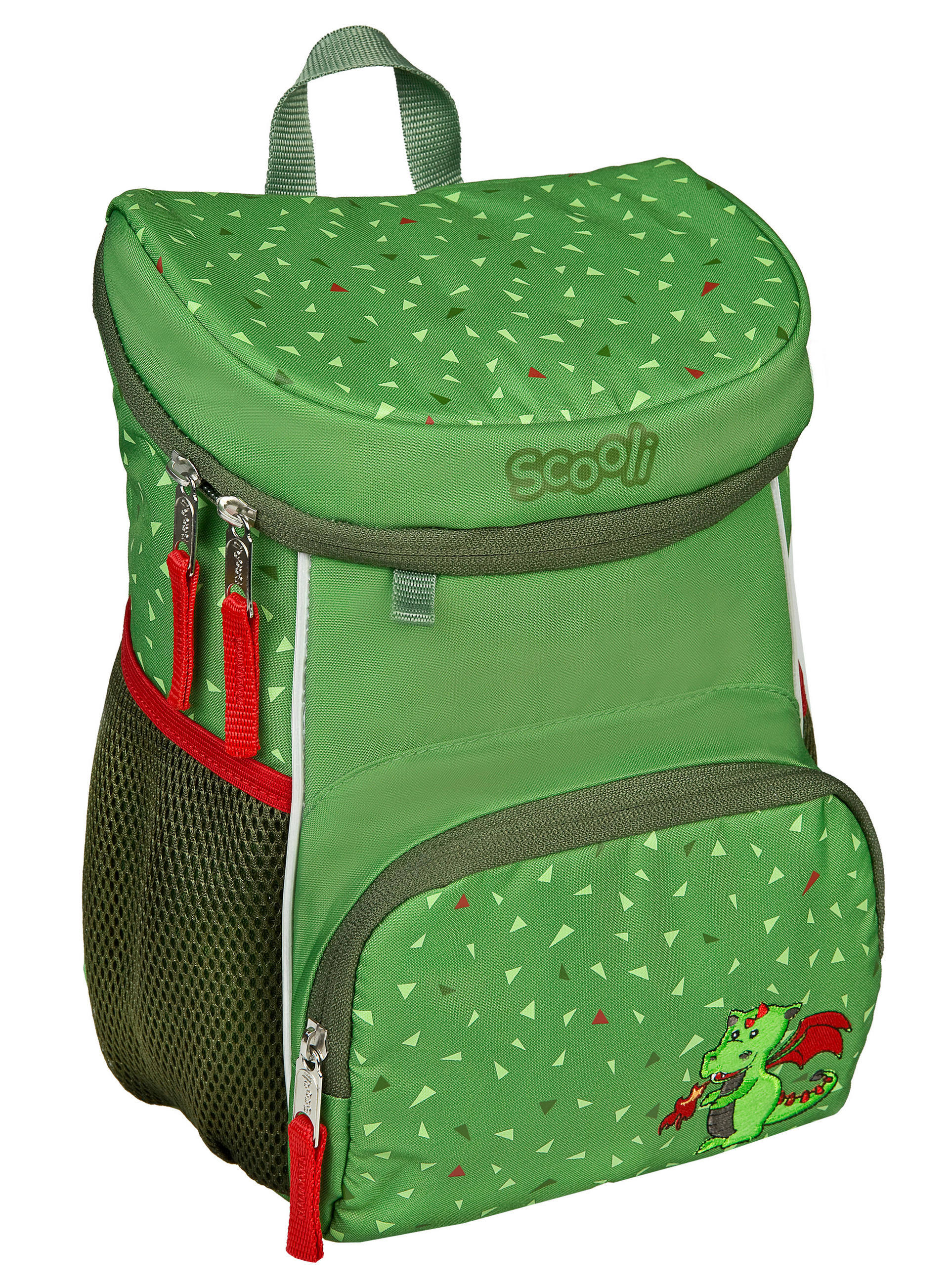 KINDERRUCKSACK Scooli Mini Me Diego Dragon  - Grün, Basics, Textil (20/29/13cm)