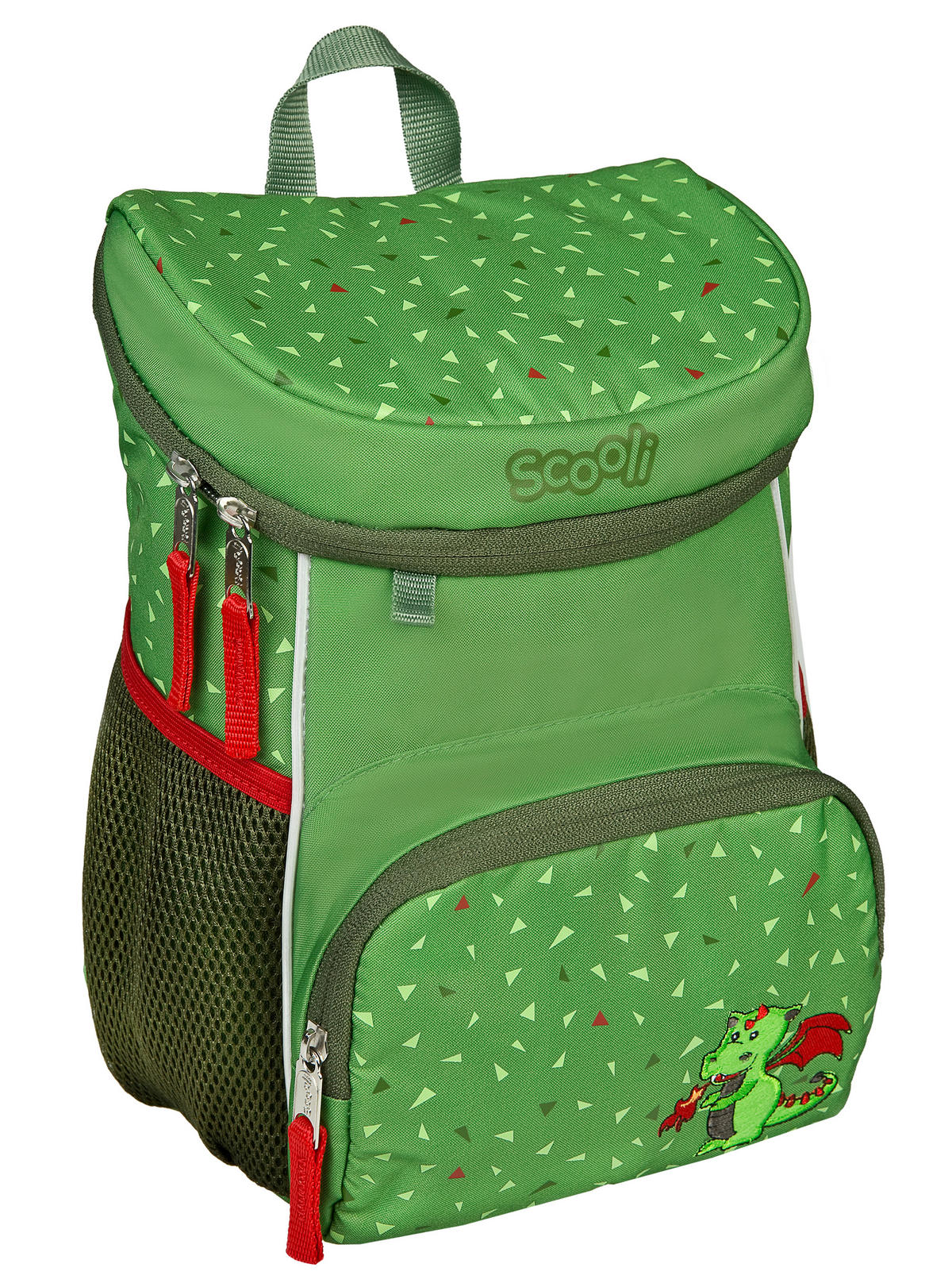 KINDERRUCKSACK Scooli Mini Me Diego Dragon  - Grün, Basics, Textil (20/29/13cm)