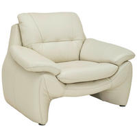 SESSEL in Echtleder Hellgrau  - Silberfarben/Hellgrau, KONVENTIONELL, Leder/Metall (110/91/86cm) - Livetastic