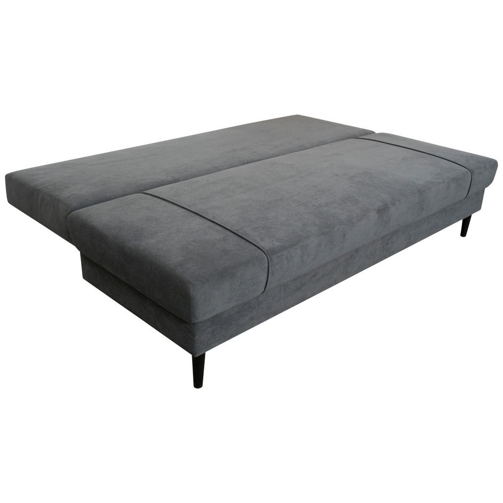 Thumbnail - Carryhome Schlafsofa, Dunkelgrau, Textil, Birke, massiv, 2-Sitzer, Füllung: Schaumstoff, Liegefunktion, Schlafen auf Sit...
