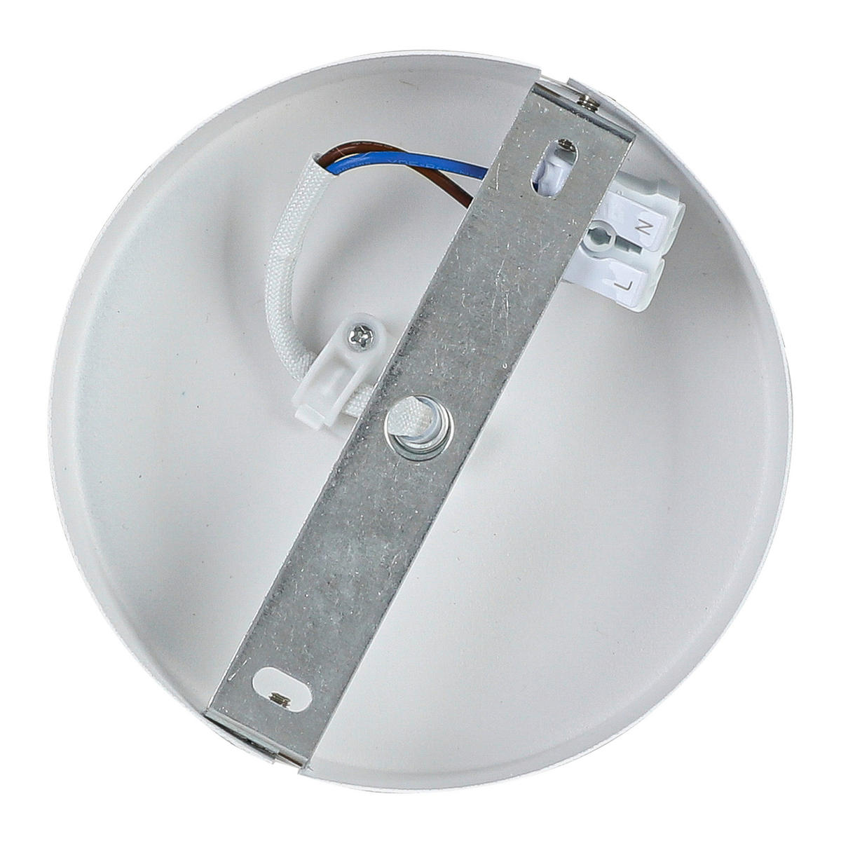 DECKENLEUCHTE  45/27 cm    - Braun/Weiß, Natur, Kunststoff/Textil (45/27cm) - Novel