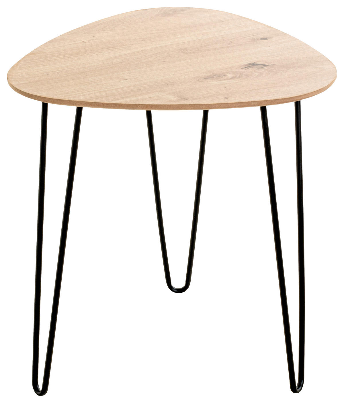 ODKLÁDACÍ STOLEK, černá, barvy dubu - černá/barvy dubu, Trend, kov/kompozitní dřevo (40/40/43cm)