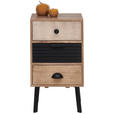 KOMMODE  in 40/70/35 cm  - Hellbraun/Dunkelbraun, LIFESTYLE, Holz/Metall (40/70/35cm) - Landscape