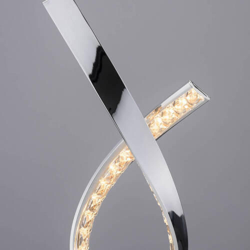 LED BORDSLAMPA 17/15/38,5 cm   - kromfärg, Design, metall/plast (17/15/38,5cm) - Paul Neuhaus