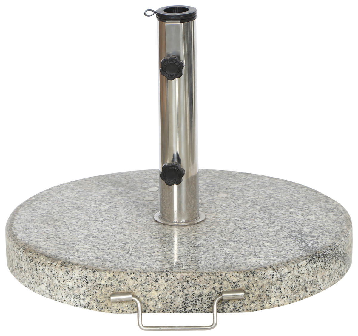 SONNENSCHIRMSTÄNDER - Silberfarben/Hellgrau, KONVENTIONELL, Stein/Metall (50/6/50cm) - Siena Garden