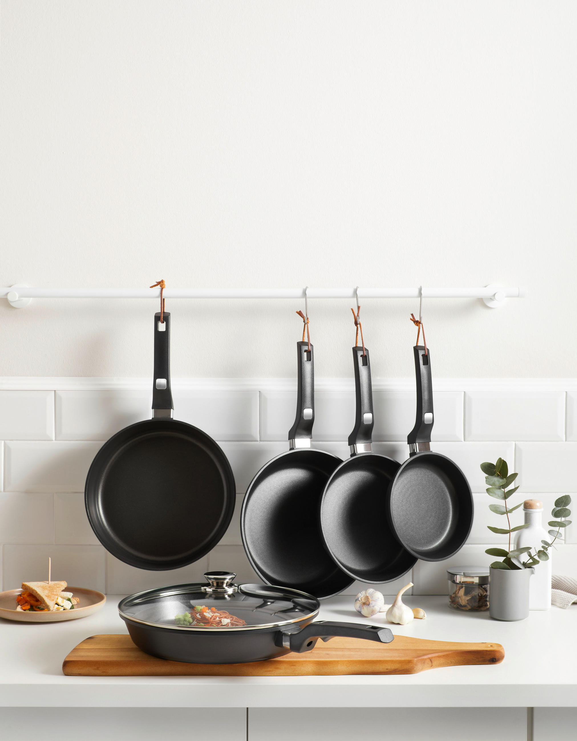 BRATPFANNE 32 cm  - Klar/Edelstahlfarben, Basics, Glas/Kunststoff (32cm) - Homeware Profession.