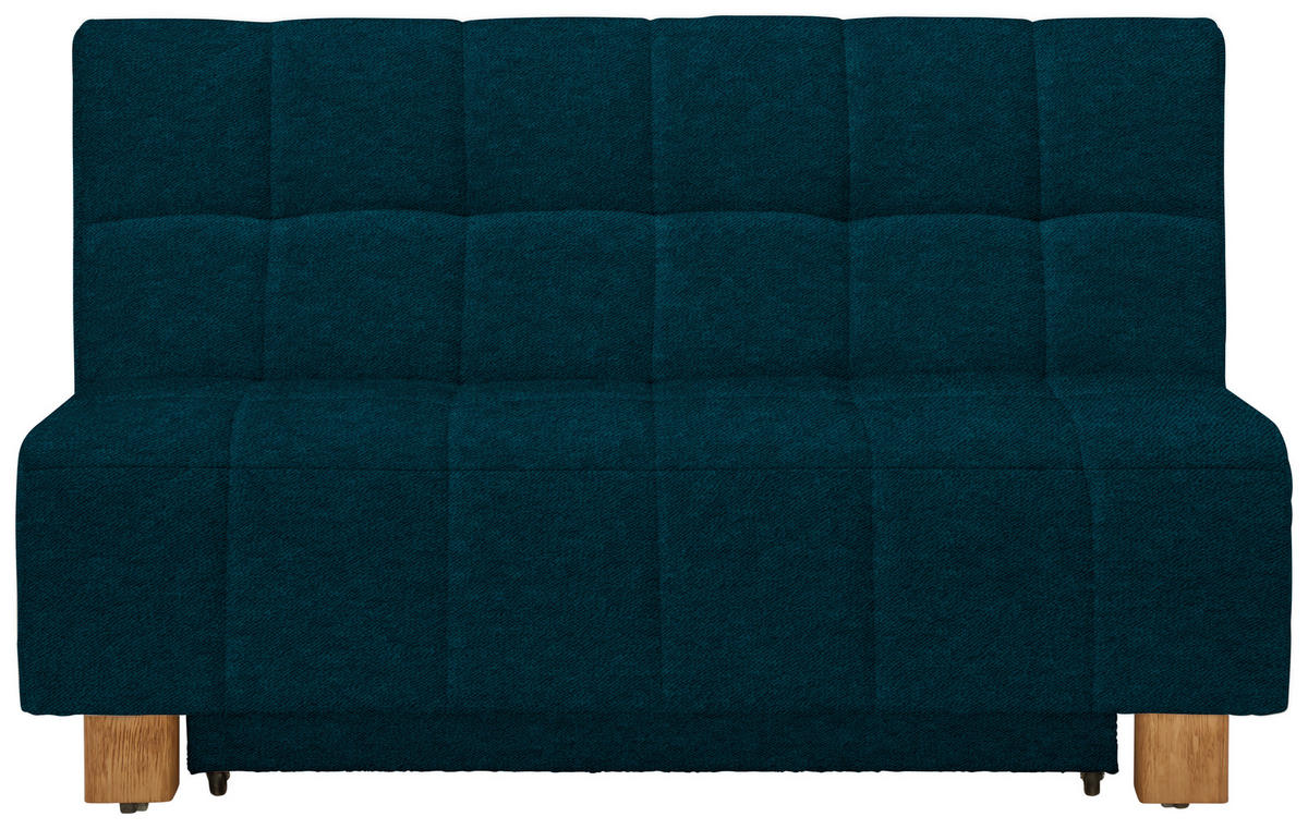 SCHLAFSOFA in Webstoff Petrol  - Petrol/Naturfarben, MODERN, Holz/Textil (145/92/102cm) - Novel