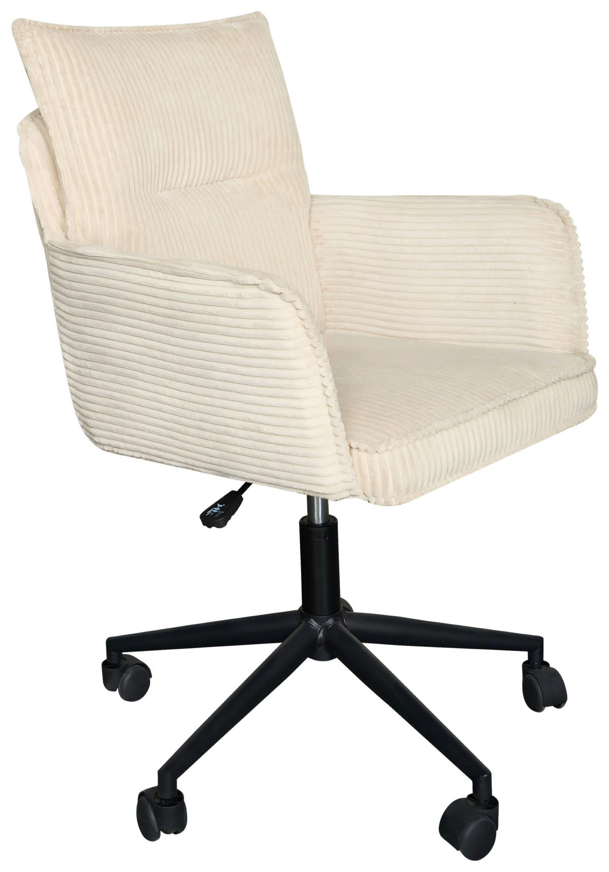 STOLICA OKRETNA  crna, bež  metal, tekstil  - bež/crna, Moderno, metal/tekstil (58,5/88/95/63cm) - Livetastic