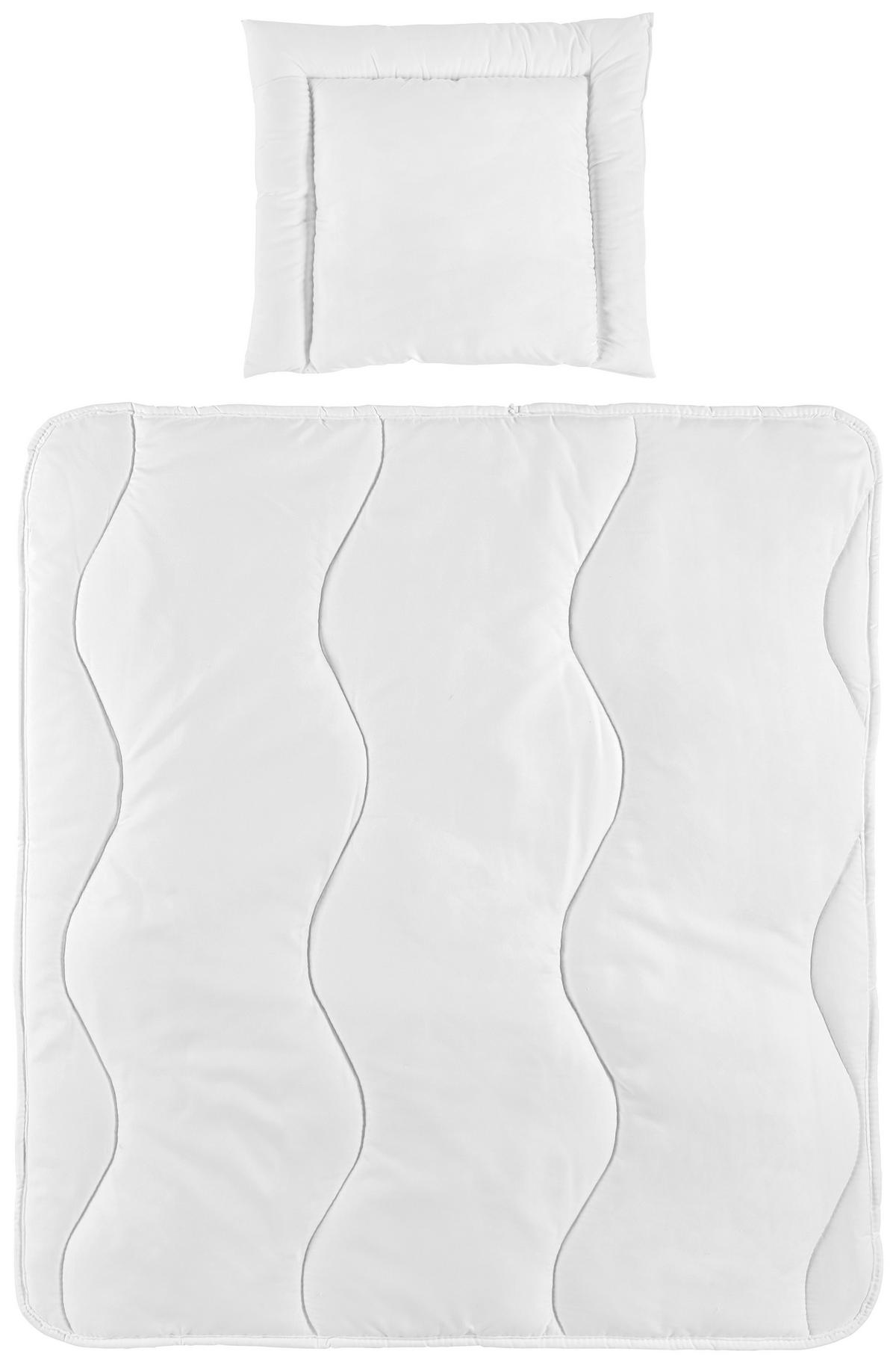 DĚTSKÁ PŘIKRÝVKA S POLŠTÁŘEM, 80/80 cm - bílá, Basics, textil (80/80cm) - My Baby Lou