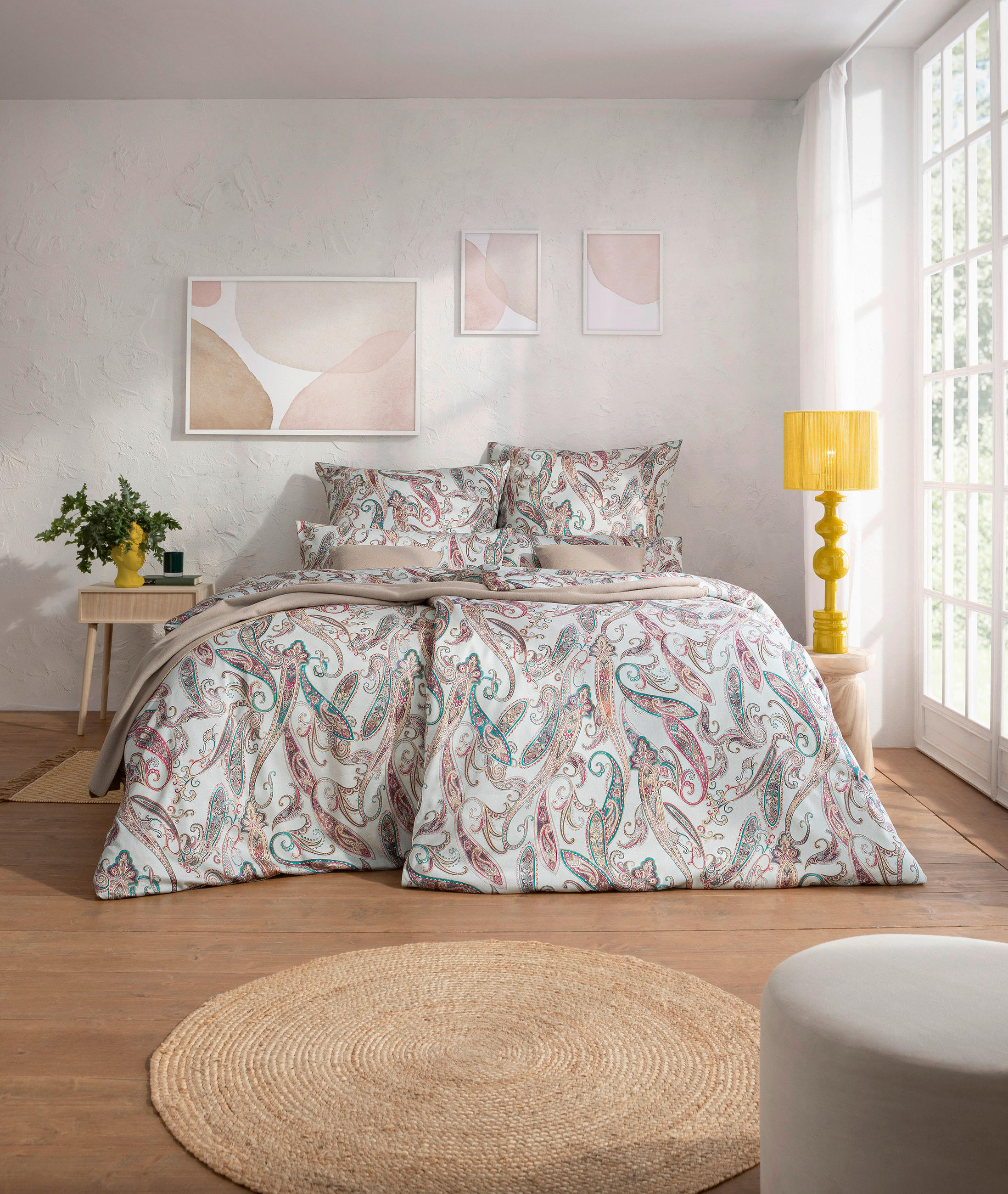 BETTWÄSCHE Atelier Makosatin 135/200 cm  - Grün, Design, Textil (135/200cm) - Estella