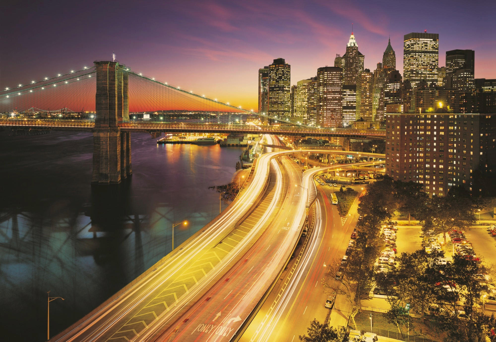 Komar Fototapete NYC Lights Mehrfarbig 368x254 cm