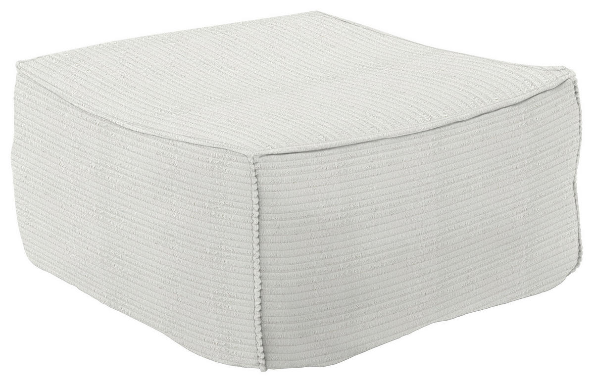 HOCKER in Textil Weiss  - Weiss, Design, Textil (86/38/86cm) - Lomoco
