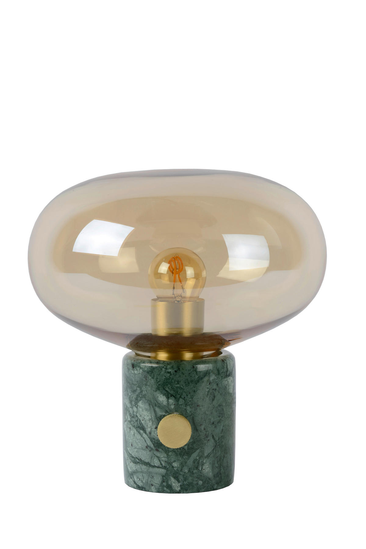 TISCHLEUCHTE CHARLIZE 23/24 cm   - Bernsteinfarben/Grün, Basics, Glas/Stein (23/24cm) - Lucide