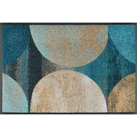 FUßMATTE  40/60 cm  Blau, Grau  - Blau/Grau, Basics, Kunststoff/Textil (40/60cm) - wash+dry