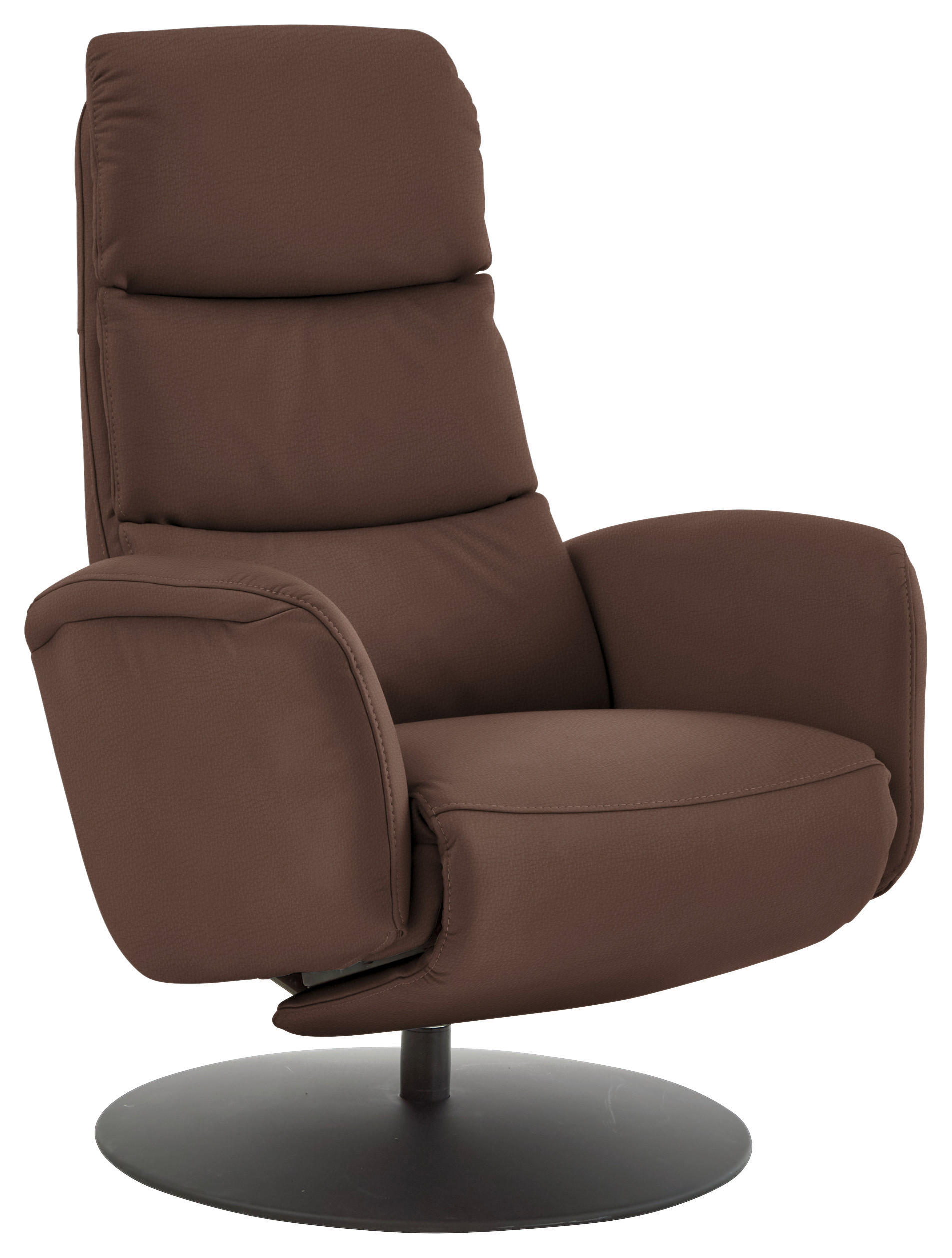 RELAXSESSEL in Leder Braun  - Schwarz/Braun, Design, Leder/Metall (76/108/86cm) - Dieter Knoll