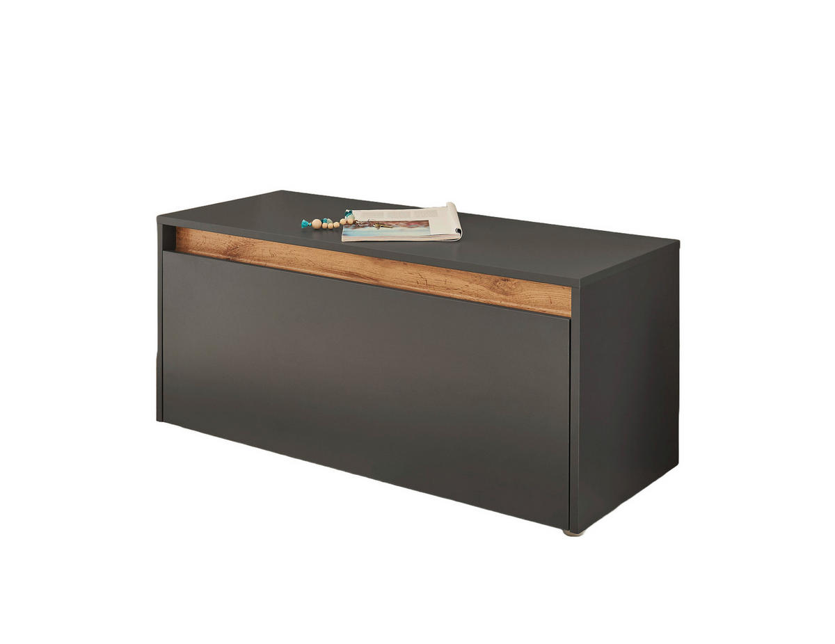 GARDEROBENBANK  in 100/45/40 cm  - Anthrazit/Eiche Wotan, Design, Kunststoff (100/45/40cm) - Modante