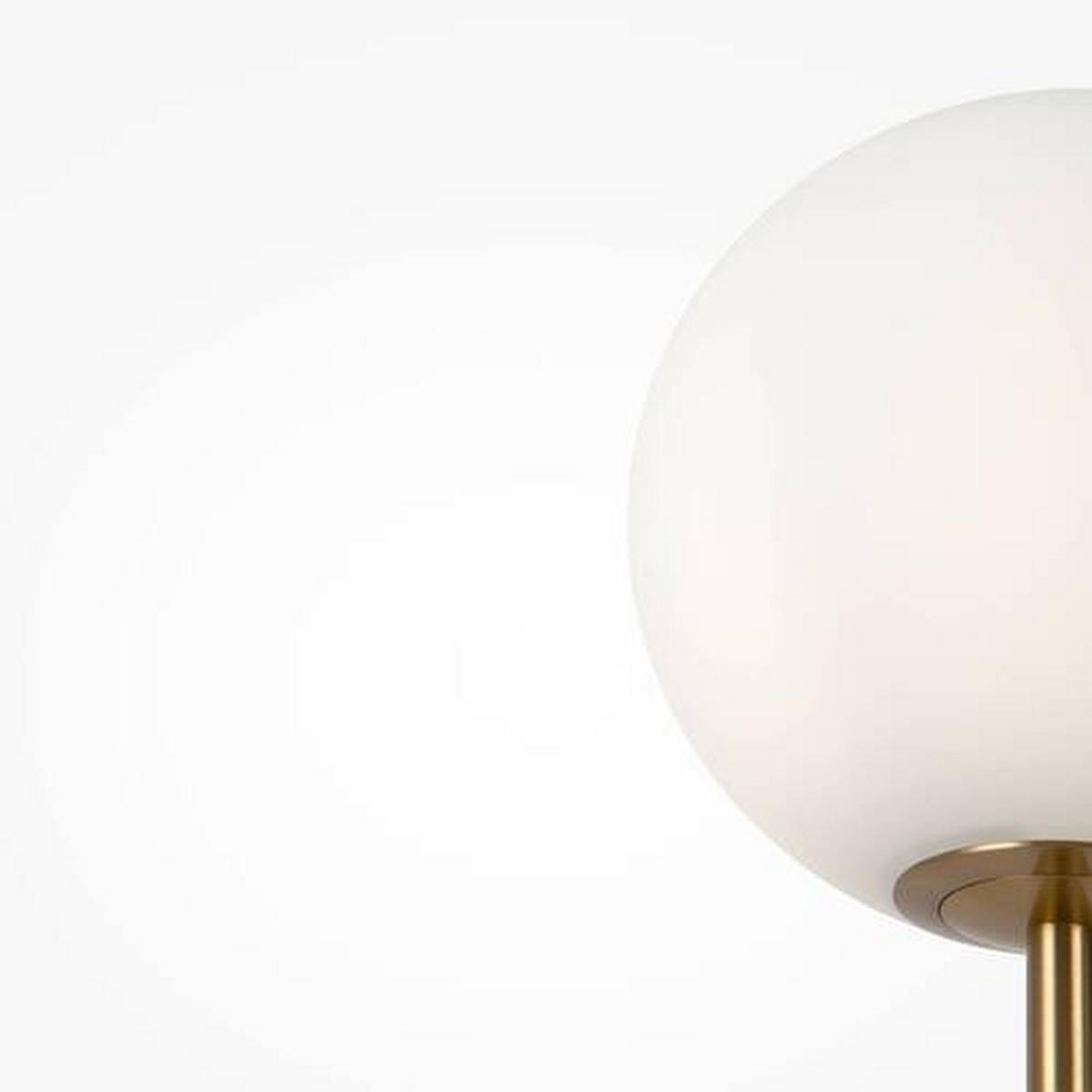 STOJACIA LAMPA, 25/155 cm  - biela/mosadzná, Trend, kov/sklo (25/155cm) - MAYTONI