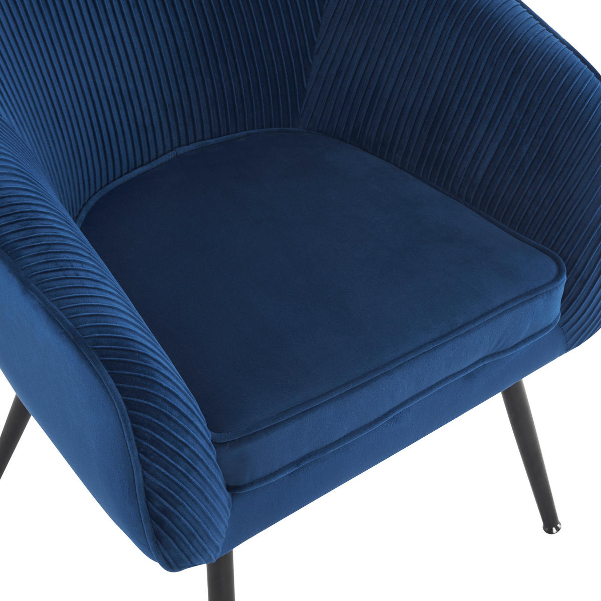 KRESLO, textil, modrá - čierna/modrá, Modern, kov/textil (69/75/65cm) - P & B