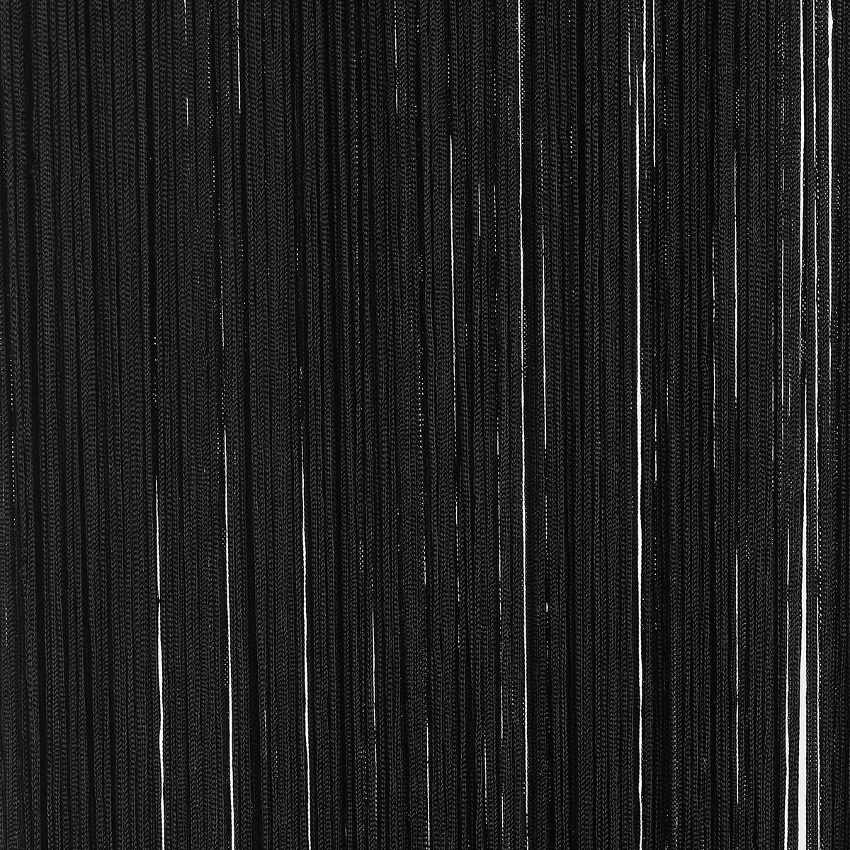 FADENVORHANG      90/245 cm  - Schwarz, Basics, Textil (90/245cm) - Boxxx