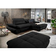 ECKSOFA in Mikrofaser Anthrazit  290/198 cm  - Anthrazit/Schwarz, Design, Textil/Metall (290/198cm) - Xora