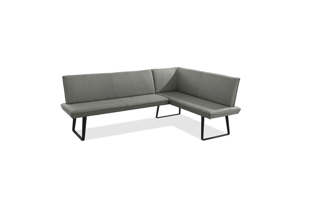 GARTENECKBANK  - Anthrazit/Grau, Design, Textil/Metall (235/170cm) - Niehoff Garden