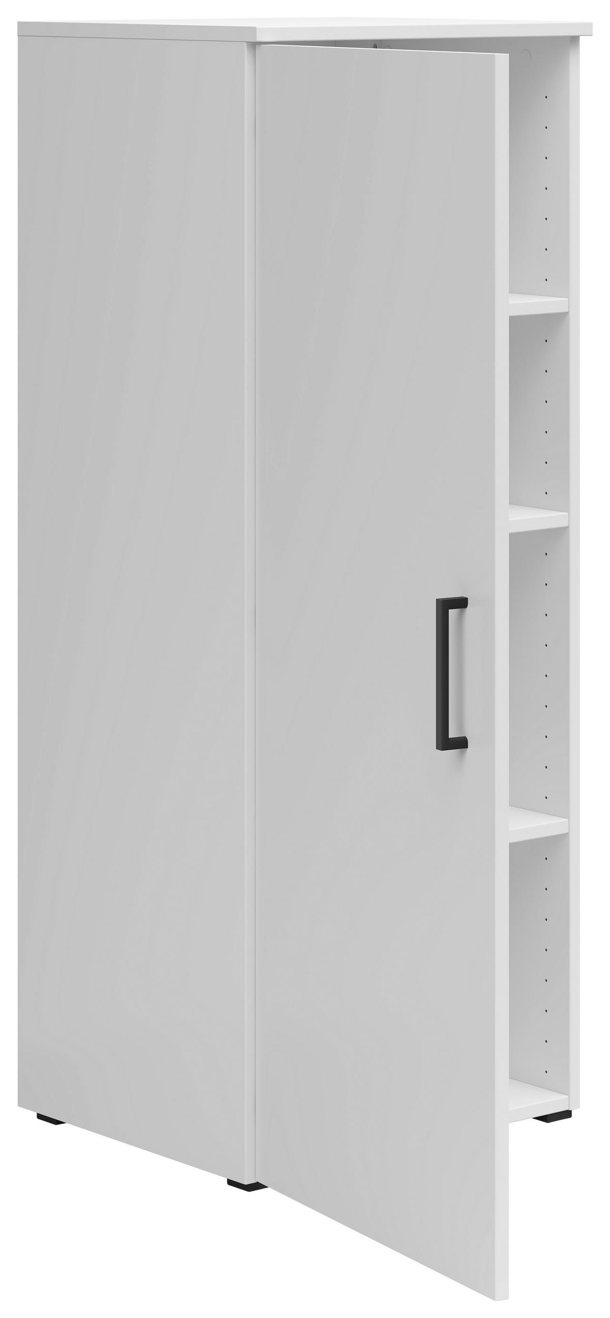 KOMMODE 45/115/40 cm  in Weiss  - Weiss/Anthrazit, Modern, Holzwerkstoff/Kunststoff (45/115/40cm)