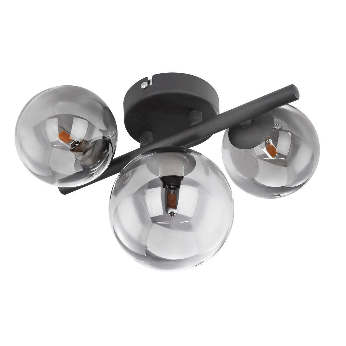 LED-WANDLEUCHTE 28/19 cm   - Schwarz, Design, Glas/Metall (28/19cm) - Globo