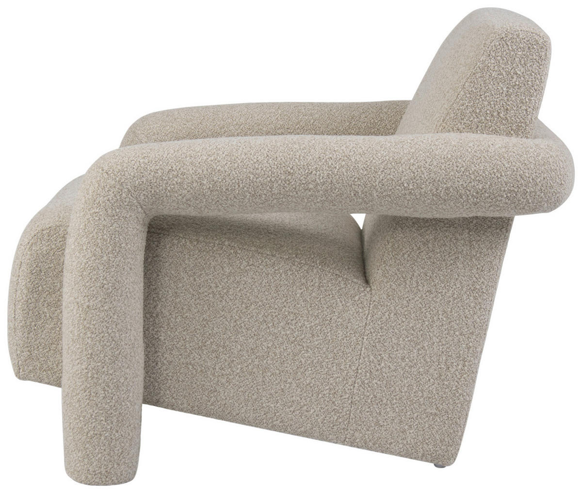SESSEL in Bouclé Beige  - Beige, Design, Holz/Textil (78/90/73cm) - Livetastic