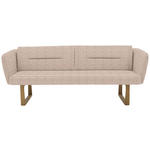 SITZBANK 224/91/69 cm Flachgewebe Greige massiv Holz  - Greige/Eichefarben, Design, Holz/Textil (224/91/69cm) - Valnatura