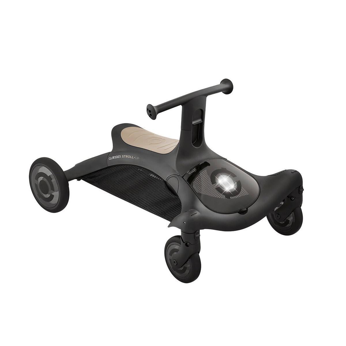 BUGGY STROLL UP  - Taupe/Schwarz, Basics, Textil/Metall (86/44,6/105cm) - GLOBBER