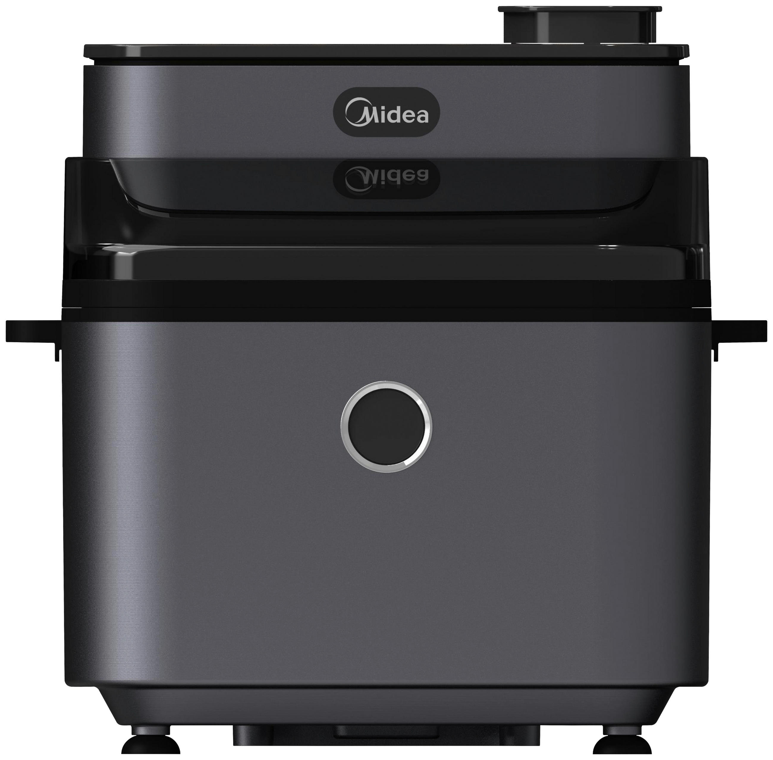 HEIßLUFTFRITTEUSE Airfryer MF-CY75C2 7 L  - Dunkelgrau, Basics, Kunststoff/Metall (32,0/31,5/31,2cm) - Midea