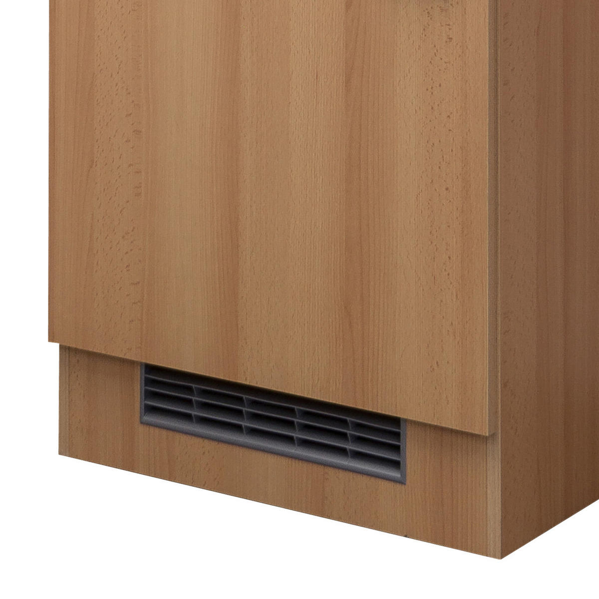 GERÄTEUMBAUSCHRANK 60/200/57 cm  in Buchefarben  - Edelstahlfarben/Buchefarben, MODERN, Holzwerkstoff/Kunststoff (60/200/57cm) - FlexWell