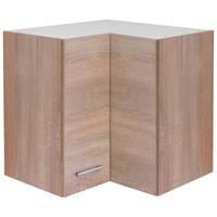 ECKOBERSCHRANK 60/54,8/32 cm  in Weiß, Sonoma Eiche  - Alufarben/Weiß, KONVENTIONELL, Holzwerkstoff/Kunststoff (60/54,8/32cm) - FlexWell