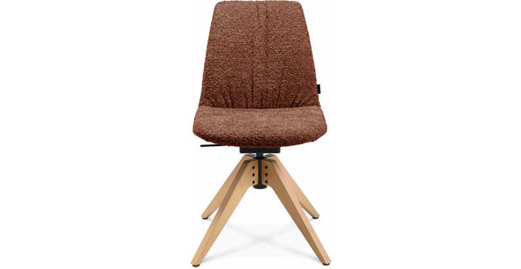 STUHL in Webstoff Holz, Textil - Eichefarben/Kupferfarben, Design, Holz/Textil (46/82,5-85,25/55cm) - Johann Jakob