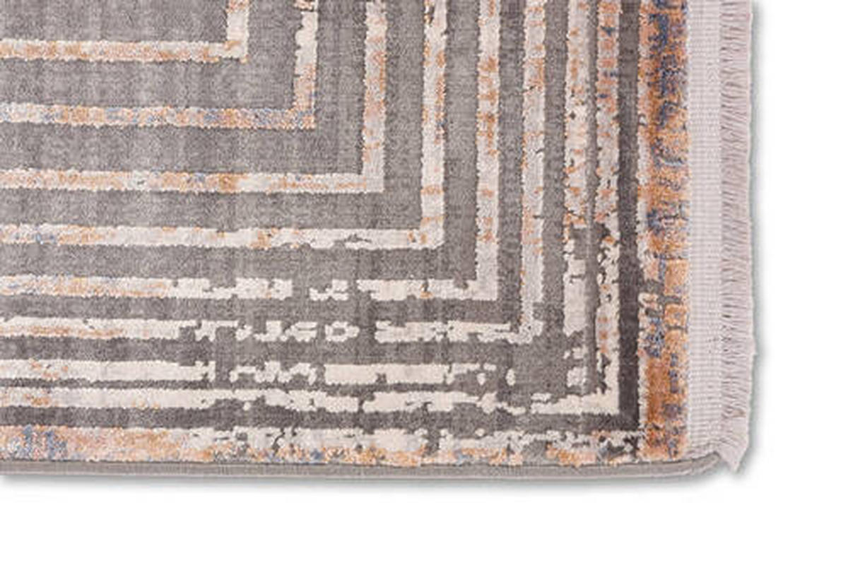TKANÝ KOBEREC, 160/230 cm, krémová, tmavosivá - krémová/tmavosivá, Design, textil (160/230cm) - Novel