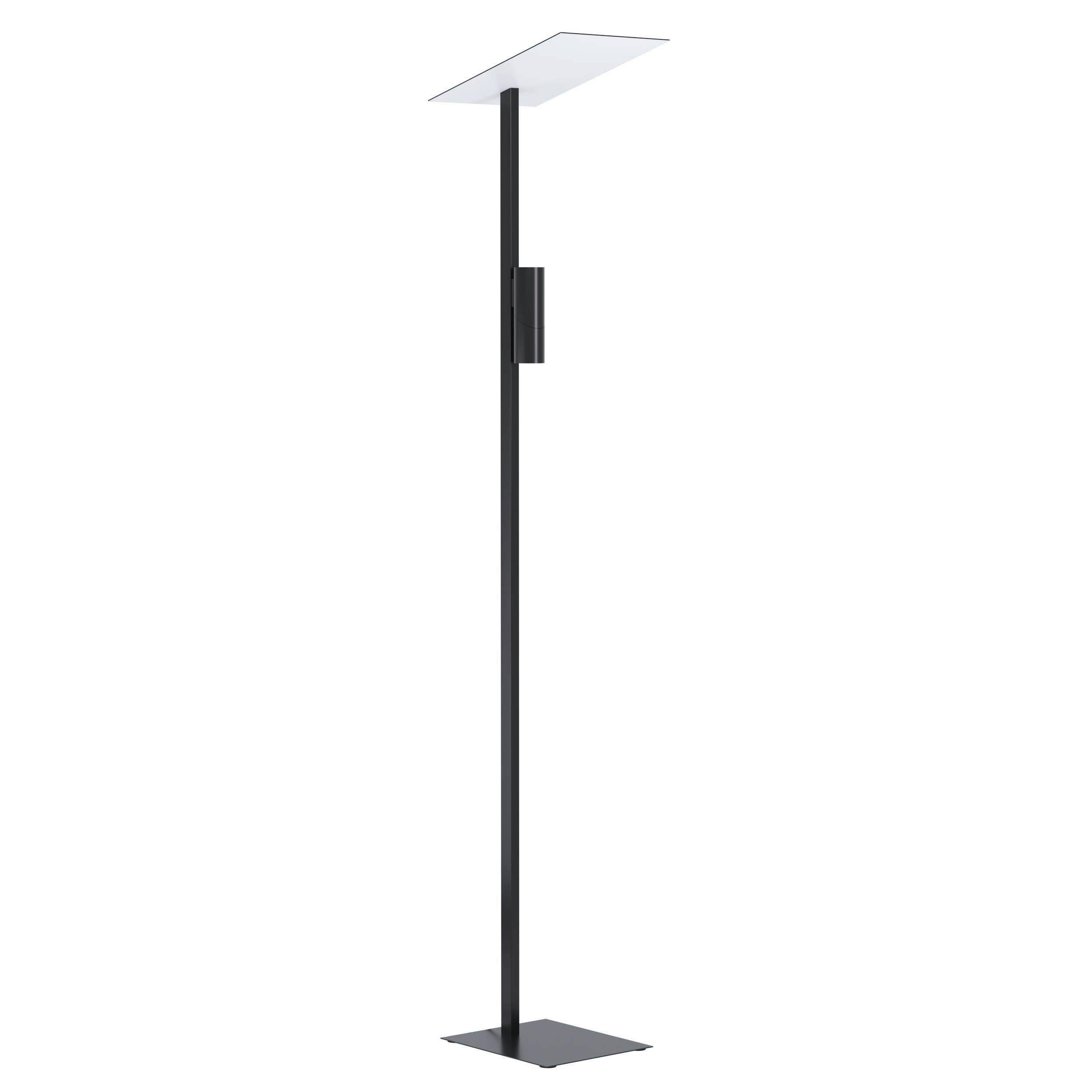STEHLEUCHTE 36,5/25/180 cm    - Schwarz/Weiß, Design, Metall (36,5/25/180cm) - Eglo