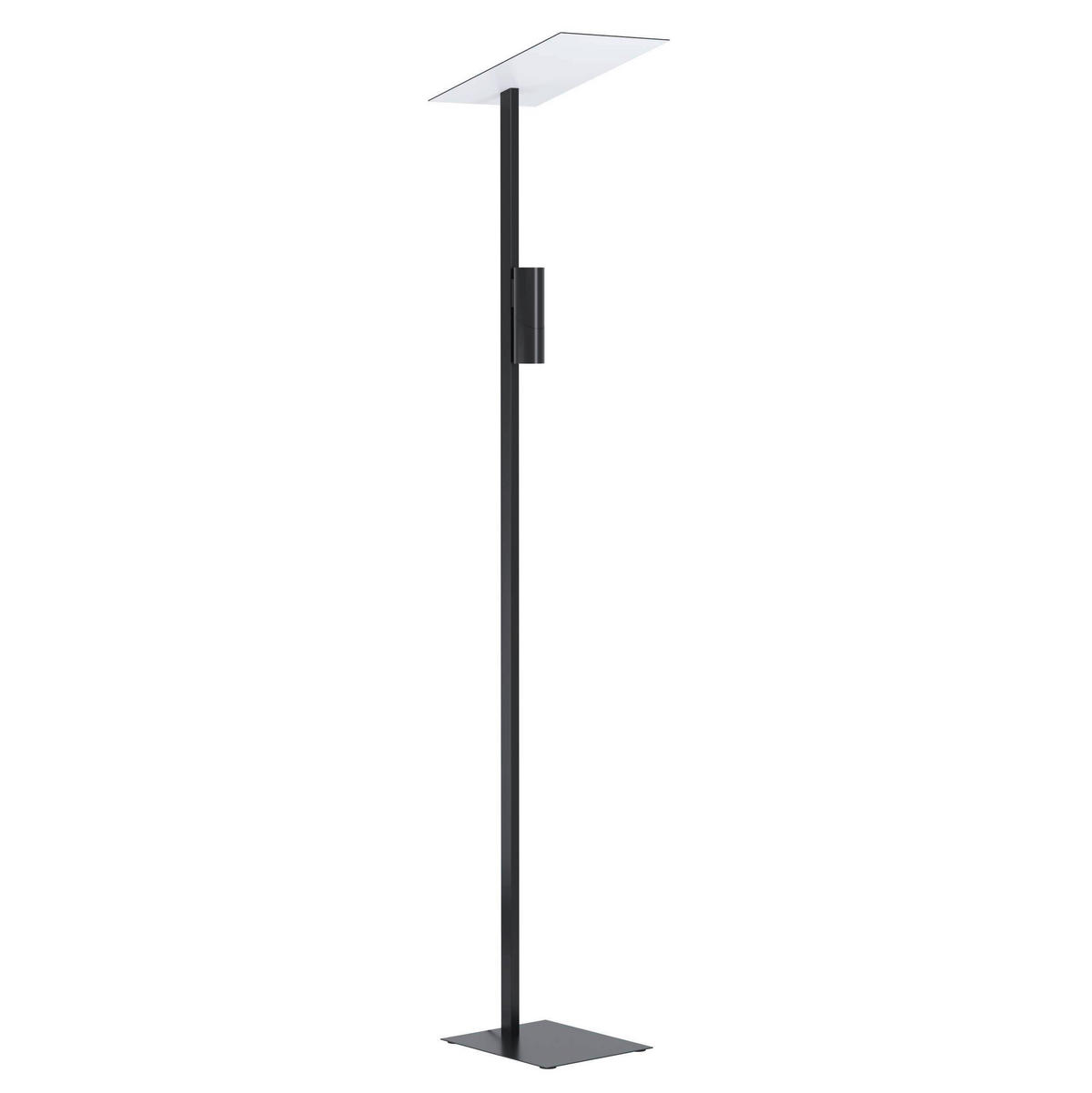 STEHLEUCHTE 36,5/25/180 cm    - Schwarz/Weiß, Design, Metall (36,5/25/180cm) - Eglo