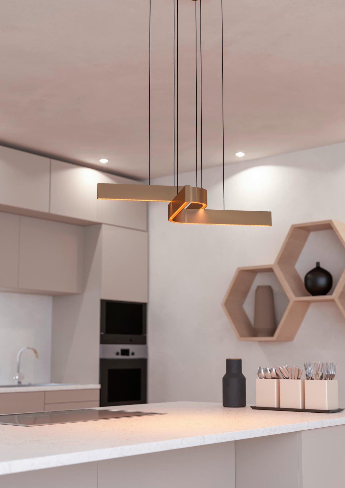 LED-HÄNGELEUCHTE  64/43,5/110 cm    - Schwarz/Weiß, Design, Kunststoff/Metall (64/43,5/110cm) - Eglo