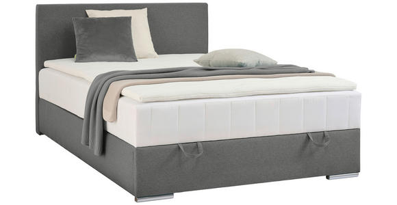 BOXBETT 90/200 cm  in Grau  - Chromfarben/Grau, KONVENTIONELL, Kunststoff/Textil (90/200cm) - Carryhome