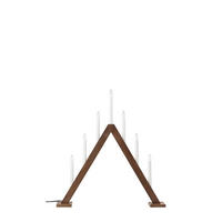 KERZENHALTER - Dunkelbraun/Weiß, Trend, Holz/Kunststoff (57/62/8cm) - Markslöjd