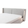 POLSTERBETT Beleuchtung 140/200 cm  in Creme  - Creme/Schwarz, MODERN, Textil/Metall (140/200cm) - Novel