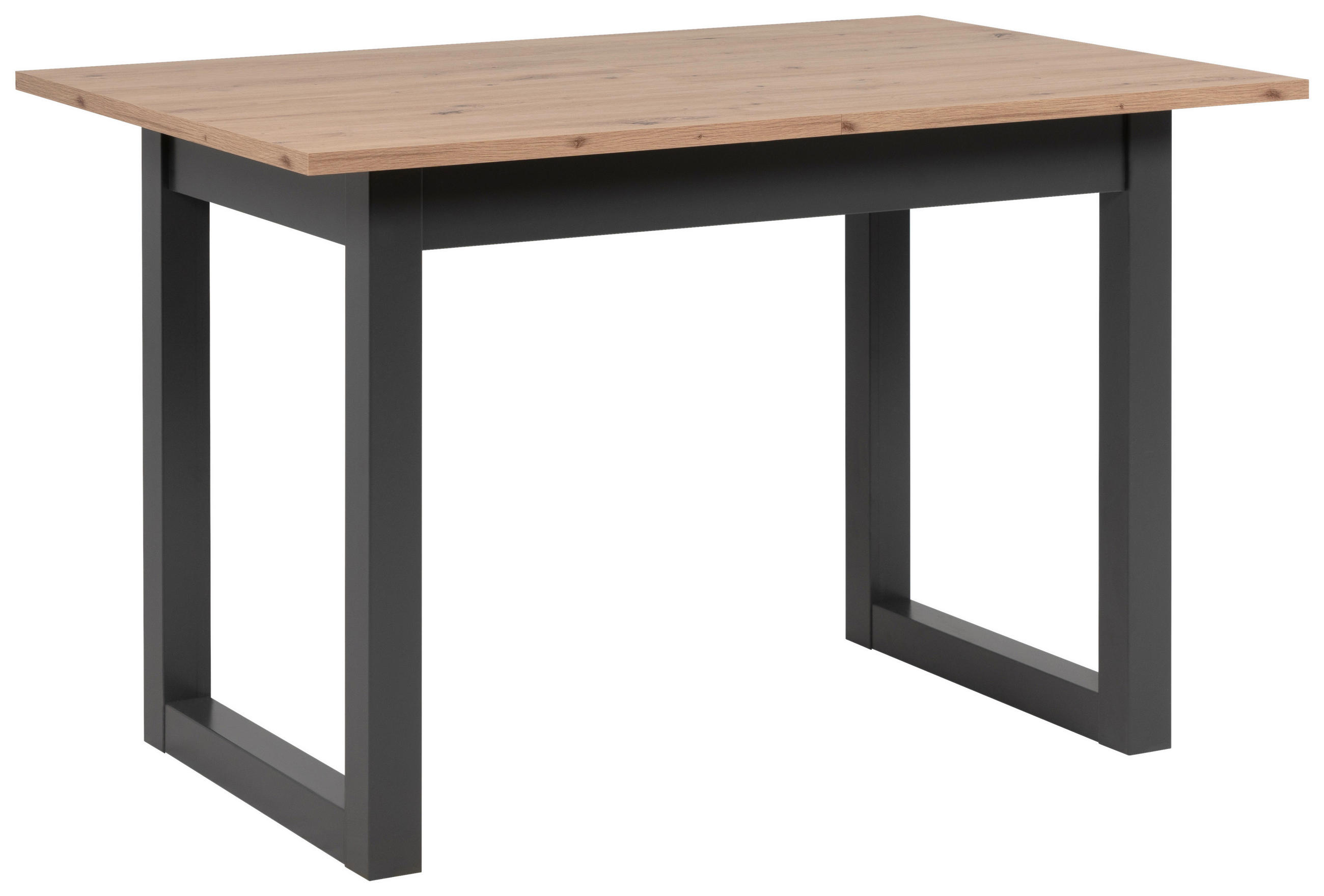 JÍDELNÍ STŮL, antracitová, dub artisan, 120/80/75 cm - antracitová/dub artisan, Basics, kompozitní dřevo (120/80/75cm) - MID.YOU