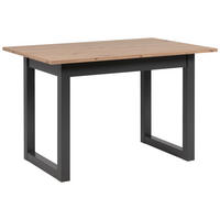 JÍDELNÍ STŮL, antracitová, dub artisan, 120/80/75 cm - antracitová/dub artisan, Basics, kompozitní dřevo (120/80/75cm) - MID.YOU