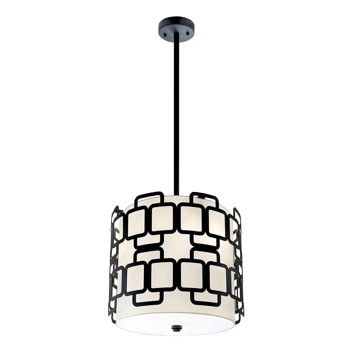 HÄNGELEUCHTE Hinkley 37,9/33,2 cm   - Schwarz, Design, Textil/Metall (37,9/33,2cm) - Elstead Lighting