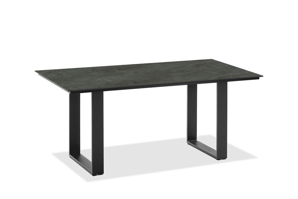 GARTENTISCH Kunststoff Anthrazit, Graphitfarben rechteckig  - Anthrazit/Graphitfarben, Design, Kunststoff/Metall (220/95/76cm)