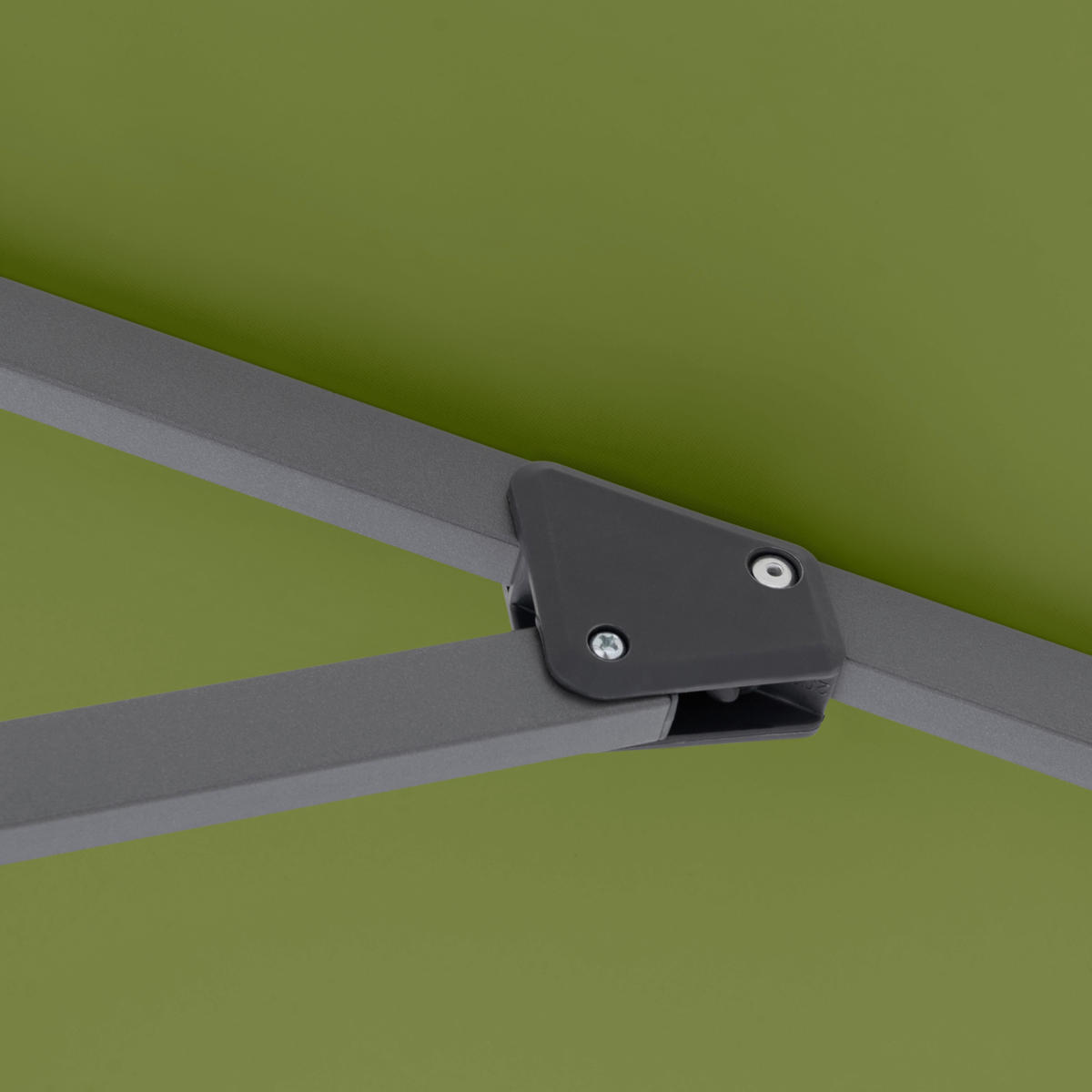 AMPELSCHIRM 300x300 cm  - Anthrazit/Grün, Design, Textil/Metall (300/300cm) - Amatio