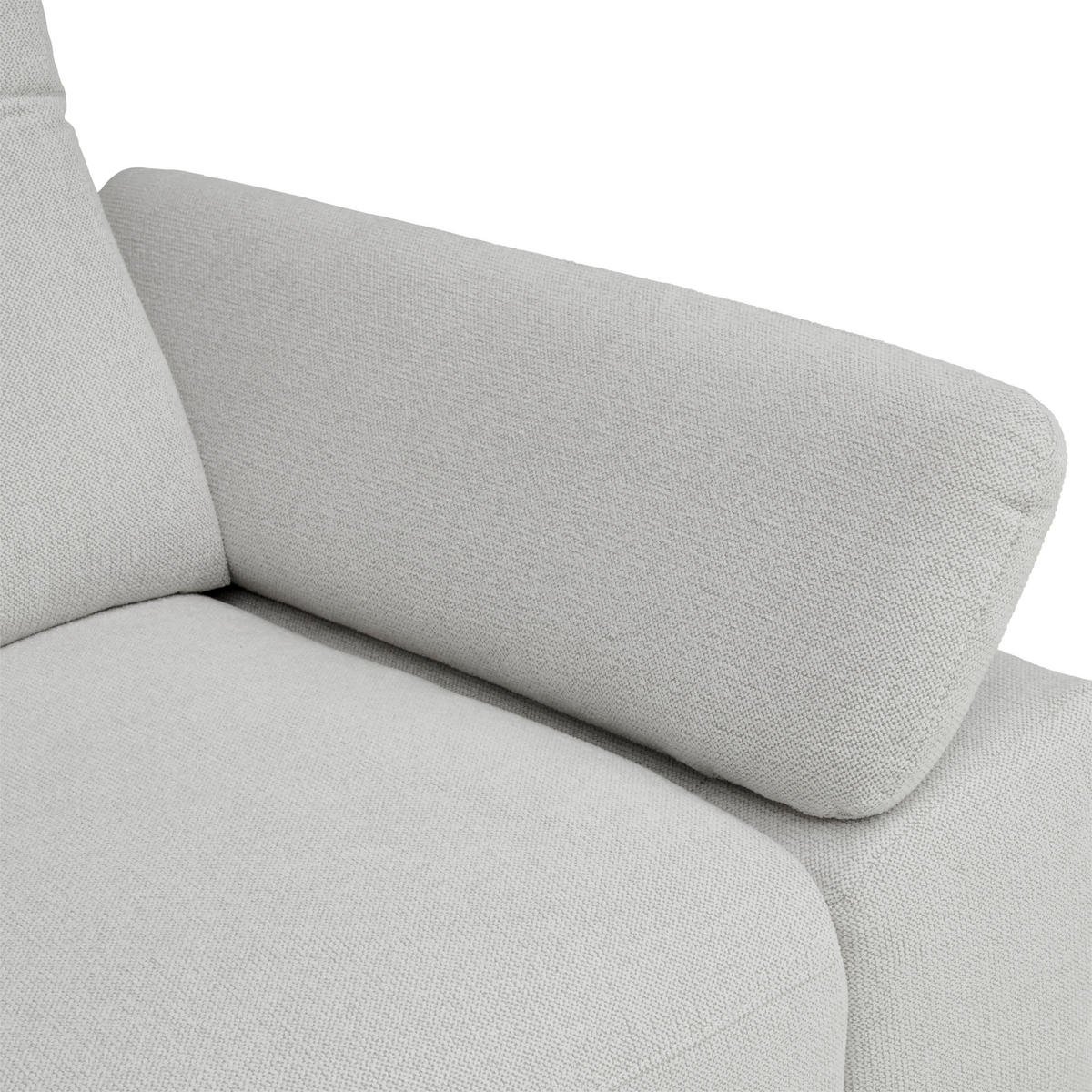 ECKSOFA in Chenille, Flachgewebe Grauweiss  - Schwarz/Grauweiss, Design, Textil/Metall (318/165cm) - Xora