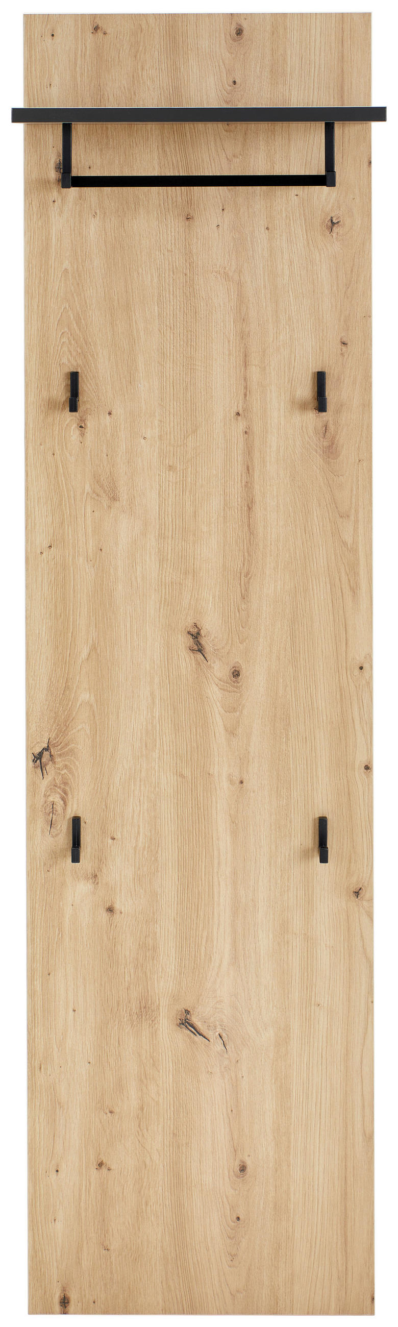 GARDEROBENPANEEL  in 40/150/30 cm  - Schwarz/Eiche Artisan, Design, Holzwerkstoff (40/150/30cm) - Hom`in