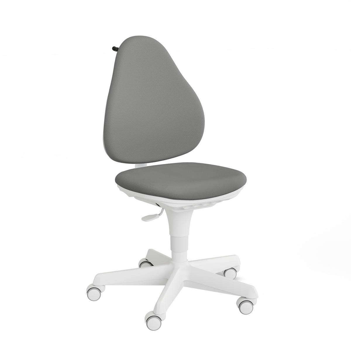 JUGENDDREHSTUHL Webstoff Weiß, Grau  - Weiß/Grau, KONVENTIONELL, Kunststoff/Textil (58/97/54cm) - Paidi